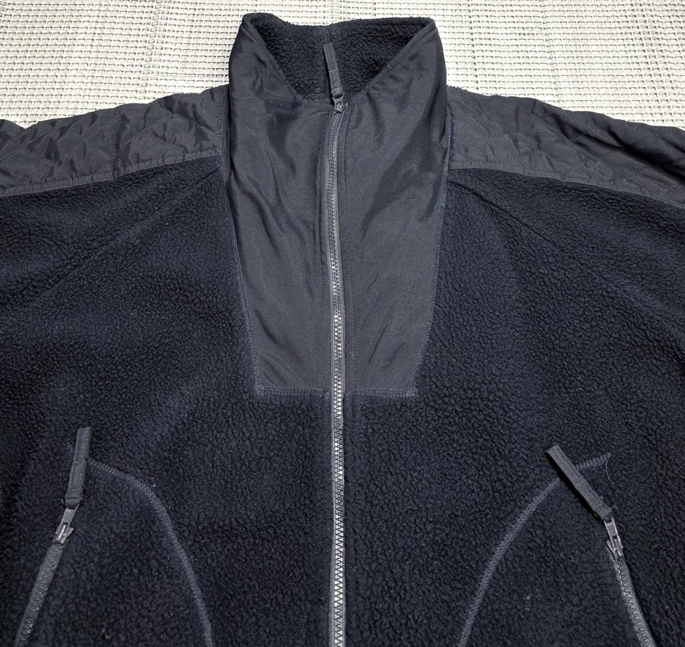 Orvis Hombres Azul XL Sherpa Vellón Cremallera Completa Chaqueta Militar Codo Parches para el Hombro Foto 4 de 4