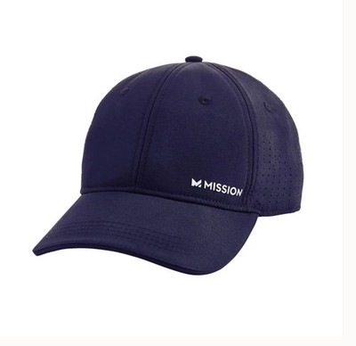 MISSION Vented Cooling Performance Hat Unisex Baseball Cap Navy Blue