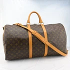 Auth LOUIS VUITTON Keepall Bandouliere 55 Monogram Canvas Duffel Bag N3055YT808