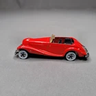 Vintage 1982 Hot Wheels Mercedes 540K Red Convertible Diecast Car White Walls