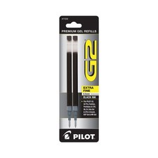 Pilot 77232 Extra-Fine Tip Gel Pen Refill - Black Ink 2/PK New