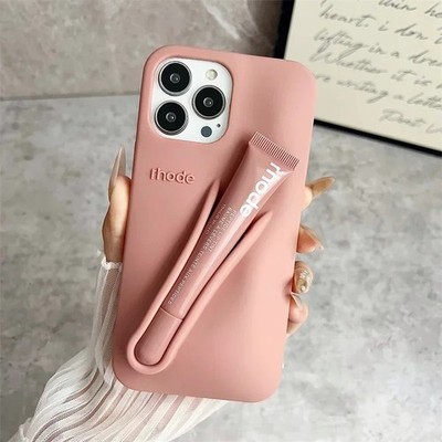 Rhode ''Summer Lip Gloss'' & 3D Silicone Case For iPhone 17 Pro Max 16 15 14 13 12