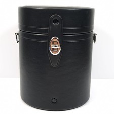 Nikon CL-76 Hard Lens Case Black Synthetic Leather Padded Shoulder Strap Japan