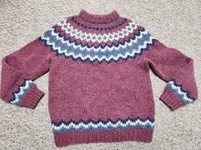 The Handknitting Association of Iceland Handmade Wool Sweater Fair Isle XS/S 