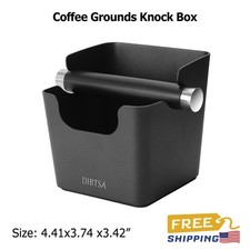 Coffee Grounds Knock Box Non-Slip Base Rubber Bar Espresso Pucks Bucket Dump Bin