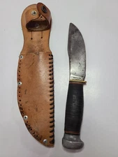 ANTIQUE 1916 MARBLES GLADSTONE KNIFE W/ SHEATH. **READ**