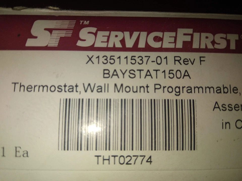 TRANE BAYSTAT150A 3HEAT/2COOL DIGITAL DISPLAY PROGRAMMABLE THERMOSTAT - Image 4 of 4