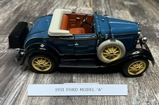 1:18 Motor City Classics 1931 Blue Ford Model A rumble seat Roadster diecast car