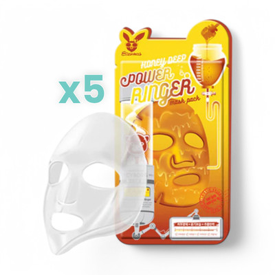 Elizavecca Deep Power Ringer Mask Pack Bundle Set 10 Types Honey 5pcs #mde