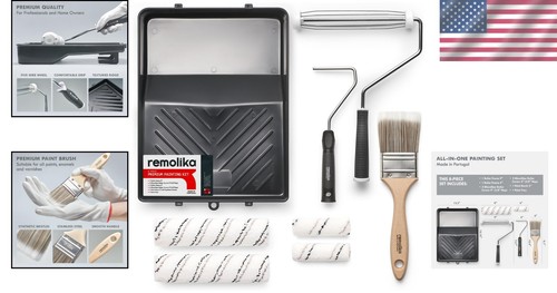 Versatile 8-Piece Paint Roller Kit with Microfiber Covers for All Projects - Picture 2 of 9