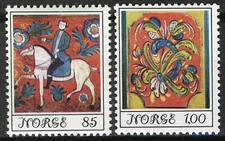 Norway 1974, Norwegian folk art MNH Sc 645-46
