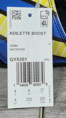 Size 4 - Adidas Adilette Boost Craig & Karl Swim Slides Sandals GY5351 New - Picture 9 of 9