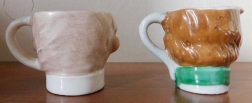 2 tazas de crema de cabeza en miniatura vintage de Japón - Imagen 3 de 5