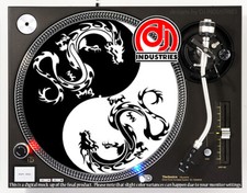 Ying Yang Dragons - 7"-12" DJ slipmat for LP turntable record player