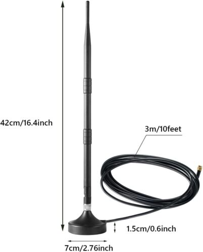 8dbi Indoor 915mhz Magnet Base Longrange Cellular Lora Gateway Antenna With 3m/1 - Picture 3 of 6