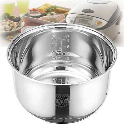 304 Stainless Steel Rice Cooker Inner Bowl for Zojirushi NS-TSC10 (5.5cups) 