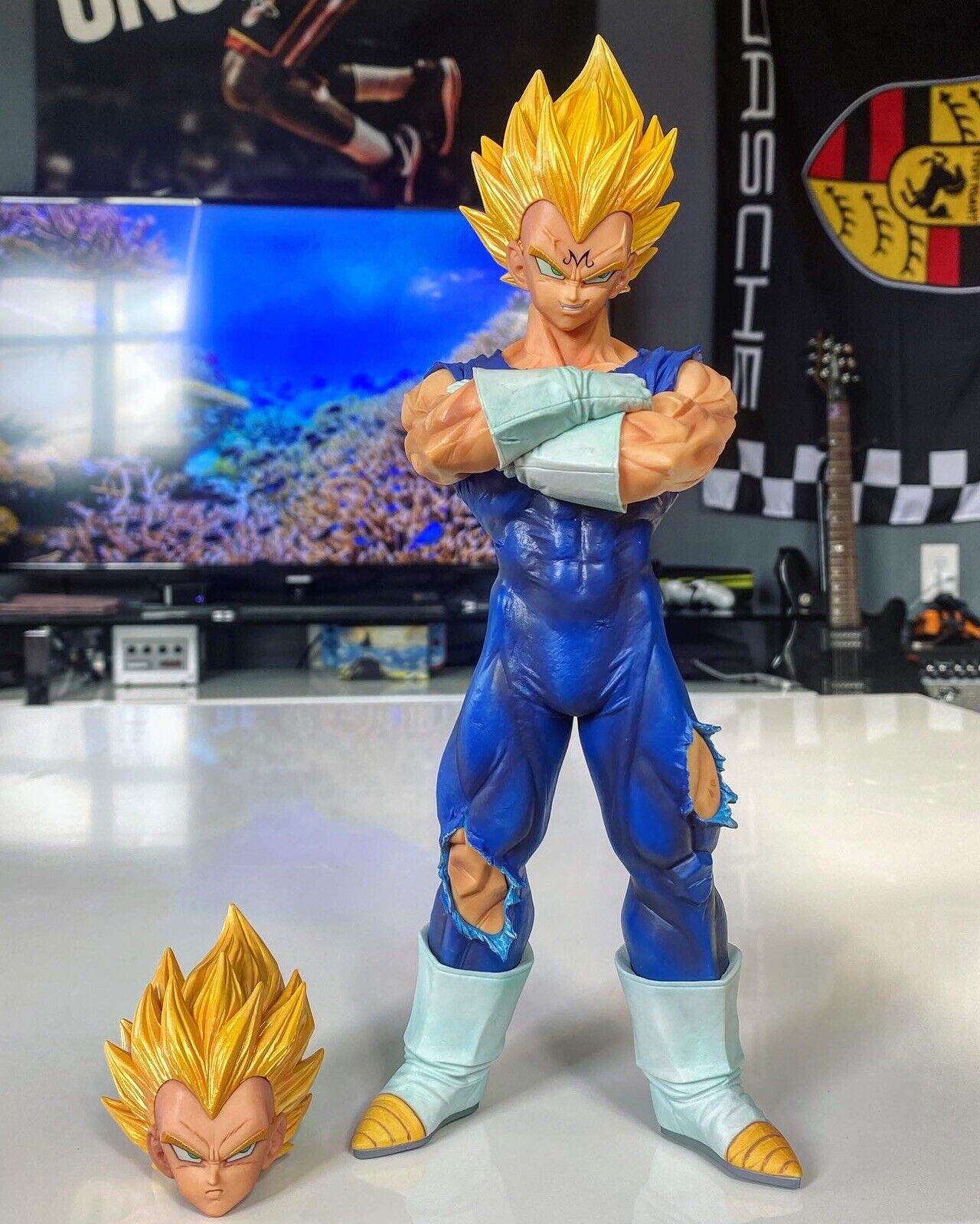 Impeccable SSJ2 Defined Majin Vegeta Figure Statue *NEW* Dragon Ball Z