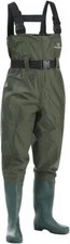 FISHING WADERS W/BOOTS & HANGER MEN WOMEN CHEST WADERS WATERPROOF GREEN HUNTING