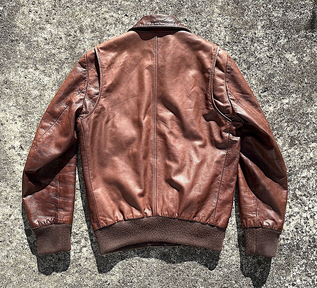 Maison Margiela 14 Brown Leather Bomber Jacket Bl… - image 8