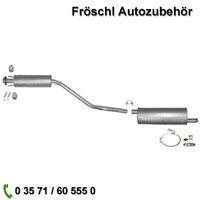 FüR Opel Astra F 1.4I 1.6I 1.7 TDS 1.8I 2.0I SchräGheck Mitteltopf Endtopf A*