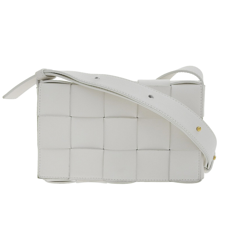 【関税込み】Bottega Veneta ホワイト Cassette Pouch バッグ BOTTEGAVENETA Small Cassette Crossbody Pouch Pochette