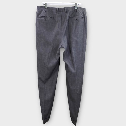 Traje Brooks Brothers Para Hombre 43R/W37 Gris Cuadros 1818 Fitzgerald Drago Hecho en Italia - Imagen 15 de 17