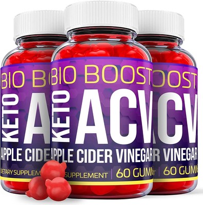 (3 Pack) Bio Boost Keto Gummies - Bio Boost Keto ACV Gummies Weight Loss - 180