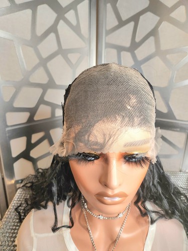 Black Wavy Wig Long Black Curly Wig Freeparting Lace Wig Glueless Wig Heatsafe - Picture 7 of 11