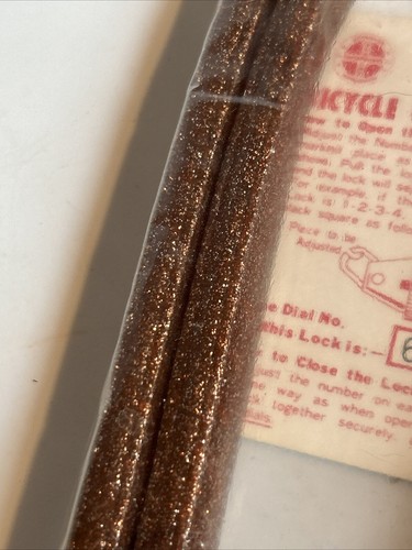 Vintage Schwinn Bicycle Combination Chain Lock glitter brown no06696 unopened - 第 8/16 張圖片