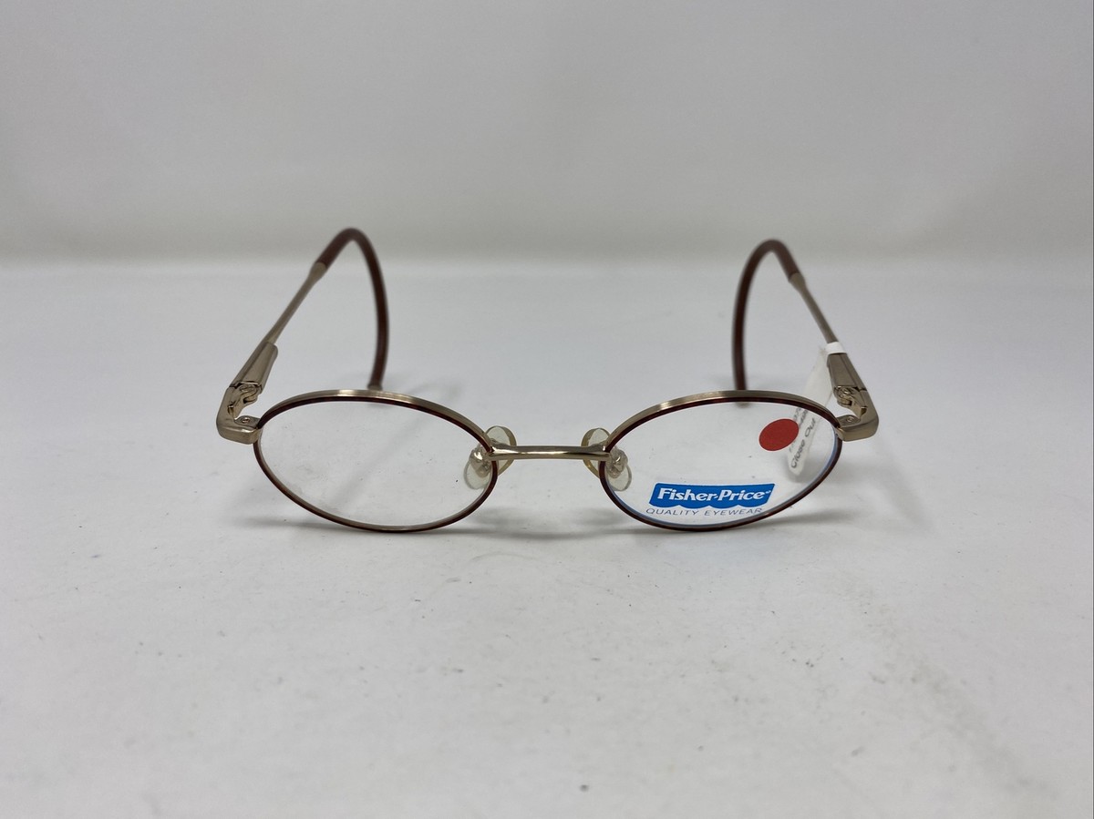 Fisher Price Eyeglasses Frame LOLLIPOP AMB 38-17-125 Red/Brown/Gold 2516