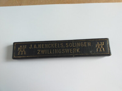 Vintage Straight Right Handed Razor J.A HENCKELS/ SOLINGEN, in its original box.
