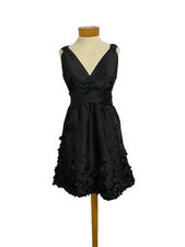 Calvin Klein 12P Sleeveless Flower Pedal Little Black Dress Cocktail Party