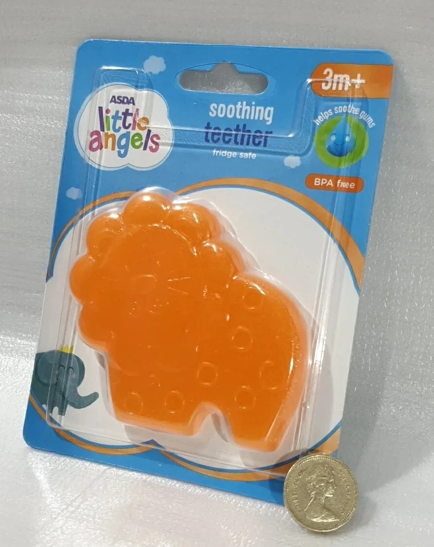 Baby Teether Teething Ring Water Filled BPA Free Soothe Sore Gums Unisex Orange