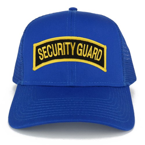 Security Guard Tab Embroidered Iron on Patch Adjustable Trucker Mesh Cap - Picture 14 of 17