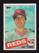 1985 TOPPS #573  Jay Tibbs  CINCINNATI REDS  SIGNED AUTOGRAPH AUTO COA