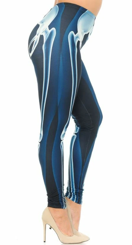 Creamy Soft Radioactive Skeleton Bones Leggings