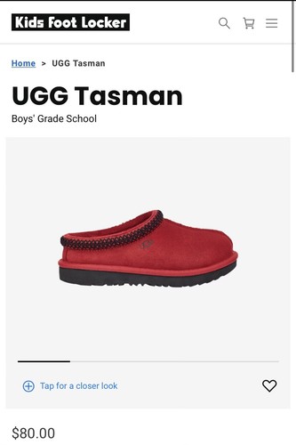 UGG Tasman Classic Slipper ~ Red ~ Child Size 5 ~ Women's Size 6.5-7 ~  Brand new | eBay