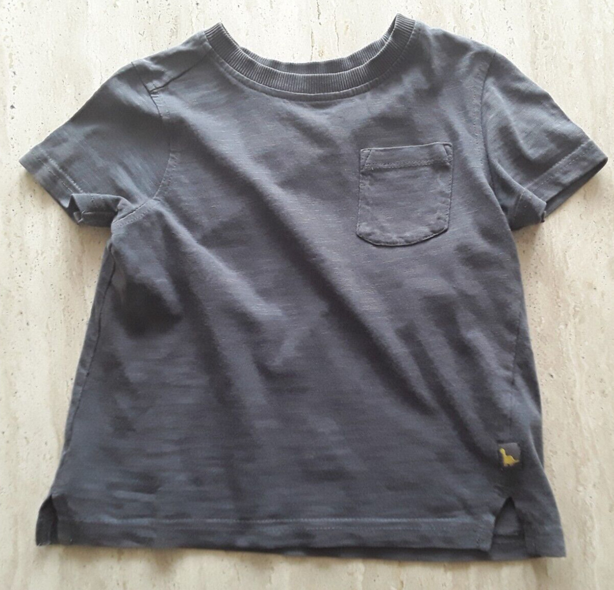 Baby boy's short sleeved top, charcoal, aged 18 months image 3