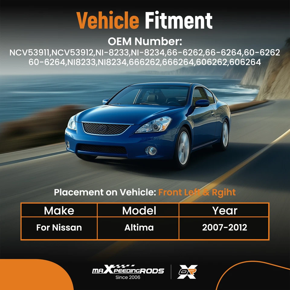 Par de ejes CV delanteros izquierdo y derecho para Nissan Altima 2007-2012 transmisión CVT automática Foto 4 de 4