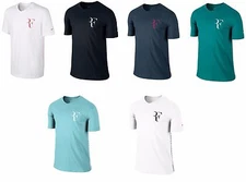 New Nike RF Roger Federer SS V-Neck Tee Shirt 688576 Tennis