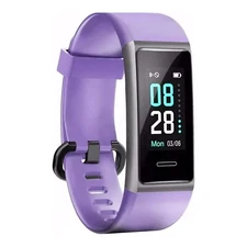 Fitness Tracker Watch LetsCom LetsFit ID153 Light Purple Sleep Monitor NEW