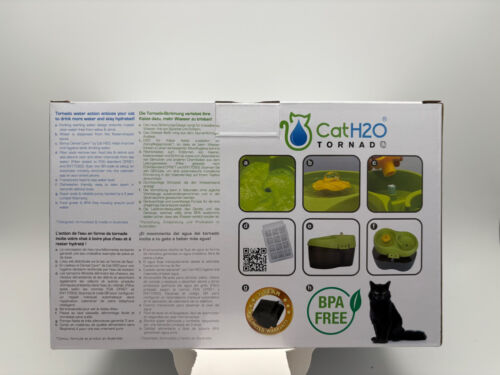 Cat H2O Tornado Water Fountain, 2L, Swirling Water Motion, FilteredWaterFountain - Picture 19 of 23
