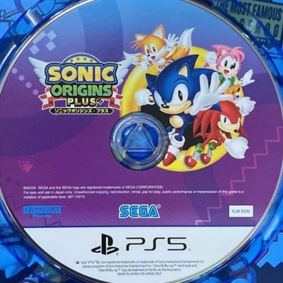 Sonic Origins Plus PlayStation5 PS5 Japanese Ver SEGA Tested Used Disc Only