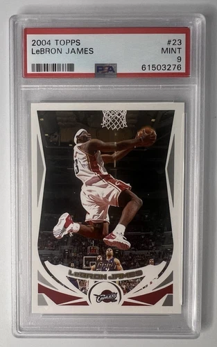 2004 Topps LeBron James #23 – PSA 9 MINT – Second-Year Card – Cavaliers