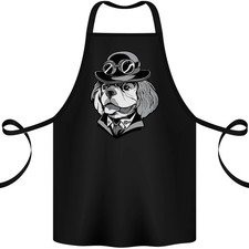 Premier Tablier Bib En Coton Bio Steampunk King Charles Spaniel 100% Coton Bio