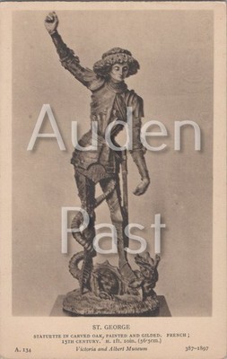 Victoria & Albert Museum St. George Statuette Postkarte A. 134 Französische Kunst