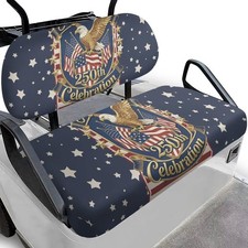 Brosoneto Eagle American Flag Golf Cart Seat Cover 250th Anniversary Patriotic