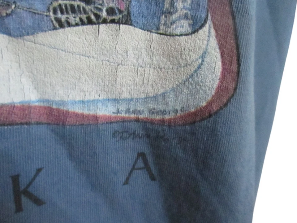 Camiseta Alaska Siberian Husky Vintage Para Hombre XXL Puntada Única Oneita EE. UU. 2XL Foto 3 de 4