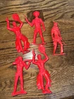 Vintage Louis Marx & Co 4 Cowboys And 1 Indians 6 Inch Figures 1964 6 Inch