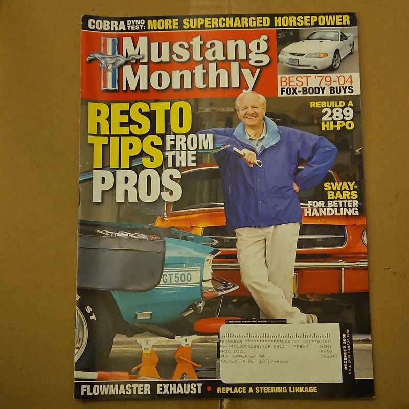 Mustang Monthly December 2008 Resto Tips From The Pros Ford Mustang Illustrated